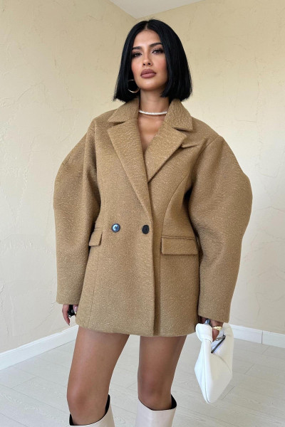 İki Düğmeli Yünlü Kaşe...