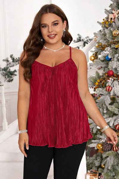 Büyük Beden Piliseli Saten...